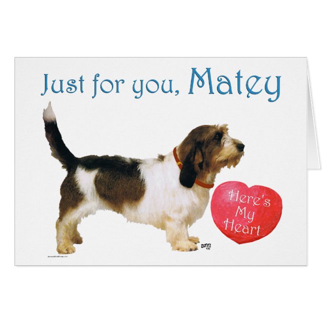Petit Basset Griffon Vendeen LIEBE (Vorderseite (Horizontal))