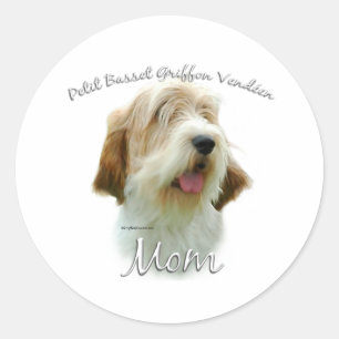 Petit Basset Griffon Vendéen Mama 2 Runder Aufkleber