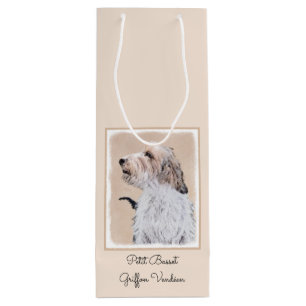 Petit Basset Griffon Vendéen Painting - Dog Art Geschenktüte Für Weinflaschen