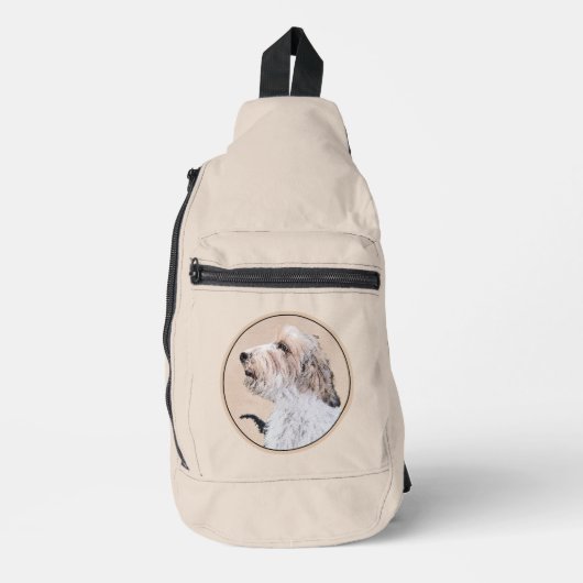 Petit Basset Griffon Vendéen Painting PBGV Dog Art Crossbody Bag (Vorderseite)