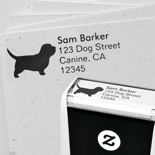 Petit Basset Griffon Vendeen PBGV Rücksendeadresse Permastempel