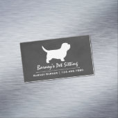Petit Basset Griffon Vendeen PBGV Silhouette Magnetische Visitenkarte (Beispiel)