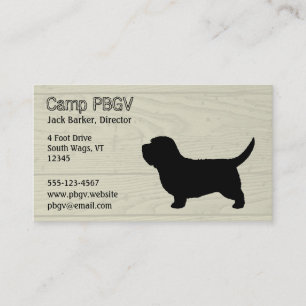 Petit Basset Griffon Vendeen PBGV Silhouette Visitenkarte