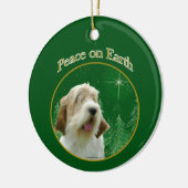 Petit Basset Griffon Vendeen Peace Keramik Ornament (Links)