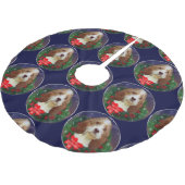 Petit Basset Griffon Vendeen Polyester Weihnachtsbaumdecke (Schrägansicht)