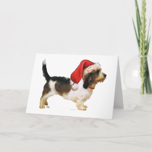 Petit Basset Griffon Vendeen Santa's Helper Feiertagskarte
