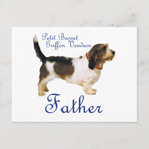 Petit Basset Griffon Vendeen Vater Postkarte