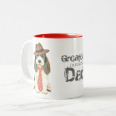 Petit Basset Griffon Vendeen Vater Zweifarbige Tasse (Vorderseite Links)