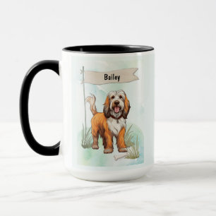 Petit Basset Griffon Vendeen Wasserfarben-Hund Tasse