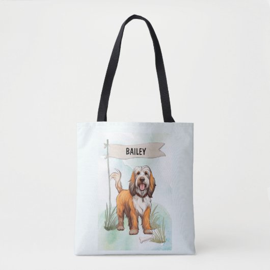 Petit Basset Griffon Vendeen Watercolor Dog Tasche (Vorderseite)