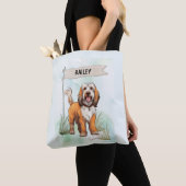 Petit Basset Griffon Vendeen Watercolor Dog Tasche (Von Nahem)