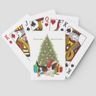 Petit Basset Griffon Vendeen Weihnachten Spielkarten