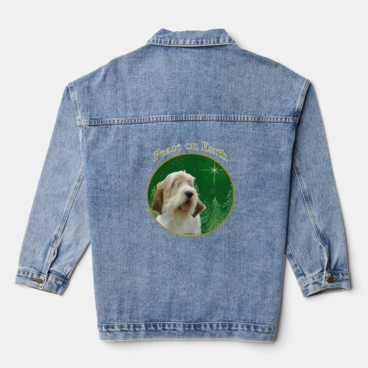 Petit Basset Griffon Venden Peace Jeansjacke (Rückseite)