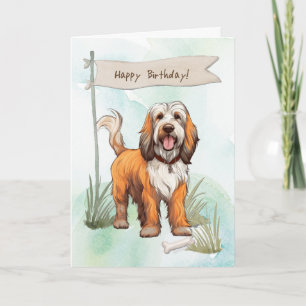 Petit Bassett Griffon Vendéen Under Birthday Sign Karte