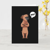 Petit Brabancon Stubborn Dog Karte (Gelbe Blume)