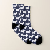 Petit Dachshund Griffon Vendeen Silhouette-Muster Socken (Paar)