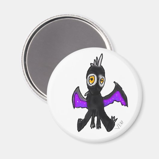 Petit Dragon veille sur votre frigo ! Magnet (Vorderseite/Rückseite)