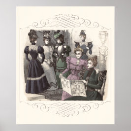 Petit Echo de La Mode Vintage französische Mode Poster