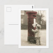 Petit enfant postant sa lettre postkarte (Vorne/Hinten)