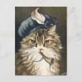 Petit Garçon bleu Chat Postkarte (Vorderseite)