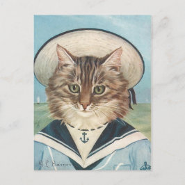 Petit Garçon mer Chat Postkarte