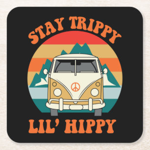 Petit Hippie Rechteckiger Pappuntersetzer