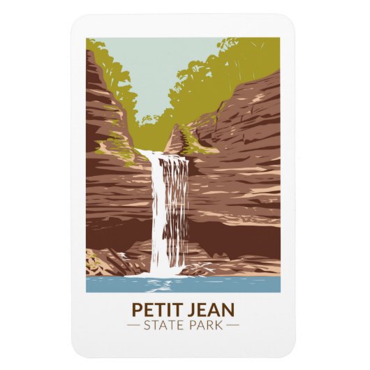 Petit Jean Staat Park Arkansas Vintag Magnet (Vertikal)