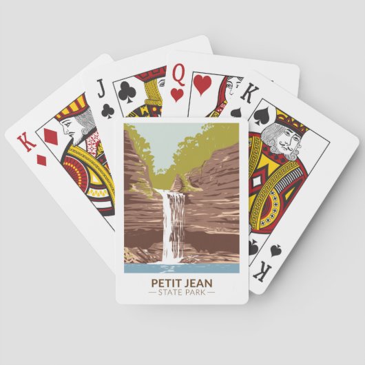 Petit Jean Staat Park Arkansas Vintag Spielkarten (Rückseite)