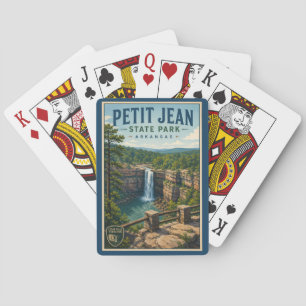 Petit Jean State Park Arkansas Illustration Reise Spielkarten