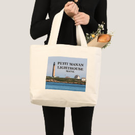 Petit Manan-Leuchtturm, Maine-Taschen-Tasche Jumbo Stoffbeutel
