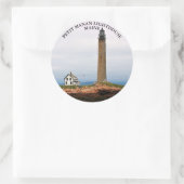 Petit Manan Lighthouse, Maine Round Stickers (Tasche)