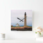 Petit Manan Lighthouse, Maine Wall Clock Quadratische Wanduhr (Zuhause)