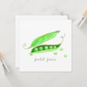 Petit Pois Karte (Vorderseite/Rückseite Beispiel)