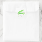 Petit Pois Quadratischer Aufkleber (Tasche)