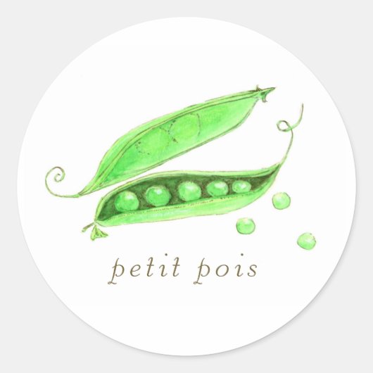Petit Pois Runder Aufkleber (Vorderseite)