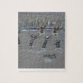 Petit Pois Schlittschuhlaufen in NY Puzzle