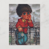 Petit Poulbot à la fleur Postkarte (Vorderseite)