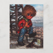 Petit Poulbot à la Tour Eiffel Postkarte (Vorderseite)