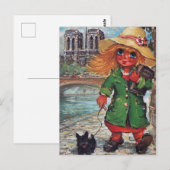 Petit Poulbot et petit chien Postkarte (Vorne/Hinten)