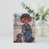 Petit Poulbot et son chien Postkarte (Stehend Vorderseite)