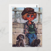 Petit Poulbot et son chien Postkarte (Vorne/Hinten)