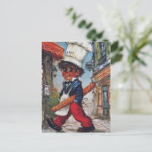 Petit Poulbot Koch de Cuisine Postkarte (Stehend Vorderseite)