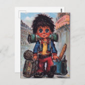 Petit Poulbot voyageur Postkarte (Vorne/Hinten)