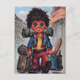 Petit Poulbot voyageur Postkarte