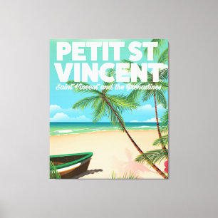 Petit Saint Vincent Poster im Vintage-Stil am Stra Leinwanddruck