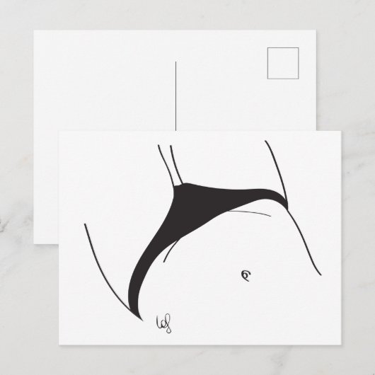 Petit slip noir postkarte (Vorne/Hinten)