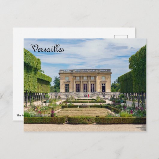 Petit Trianon und der französische Garten in Versa Postkarte (Vorne/Hinten)