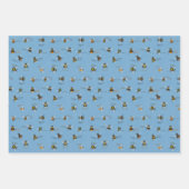 PetitArt | Bienen und Wildblumen Set von 3 Wrappin Geschenkpapier Set (Vorderseite 3)