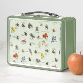 PetitArt | Britische Biene und Wildblume | Grün Metall Brotdose (Beispiel)