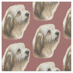 Petite Basset Griffon Vendeen Dog Kunstwerk Stoff